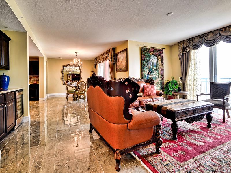 Open floor plan is great for family interaction.